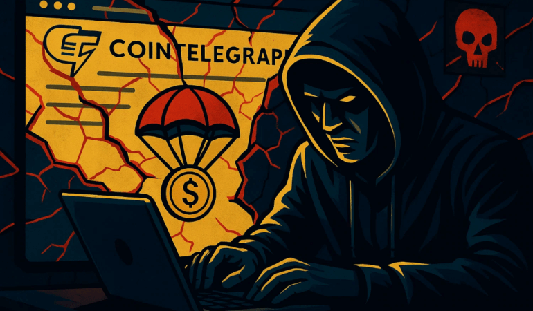 Cointelegraph-Sitesi-Hacklendi-Sahte-Airdrop-Dolandiriciligi-Kullanicilari-Hedef-Aliyor