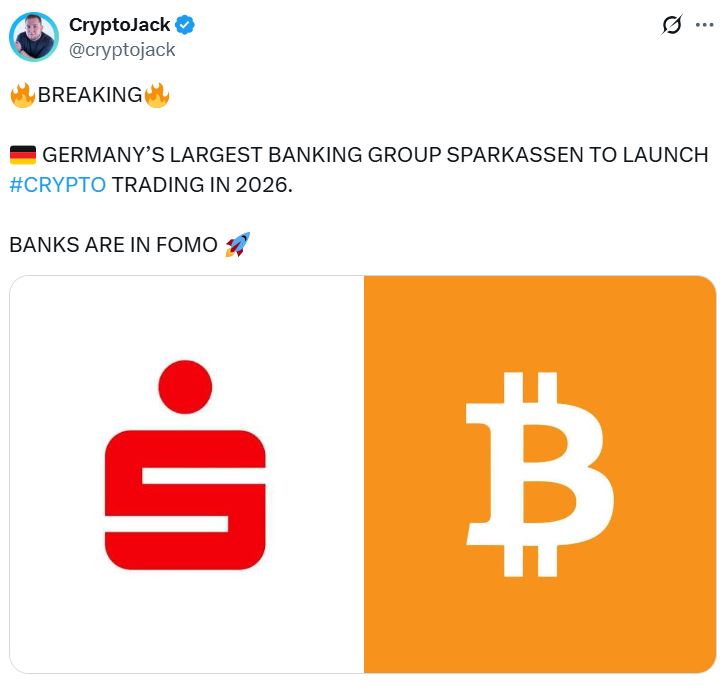 MiCA Etkisi! Alman Bankası Sparkasse, Kripto Alım Satım Hizmetini Başlatıyor 1 MiCA Etkisi! Alman Bankası Sparkasse, Kripto Alım Satım Hizmetini Başlatıyor