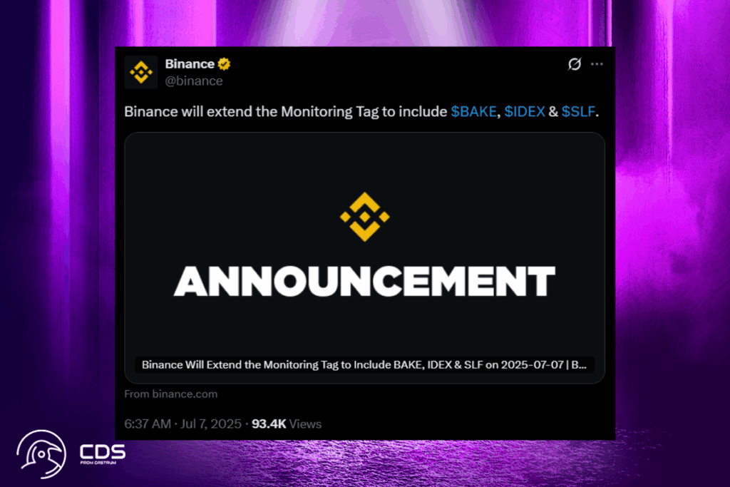 Binance Değerlendirmesi Panik Yarattı: BAKE, IDEX ve SLF İzleme Etiketine Alındı 1 Binance Değerlendirmesi Panik Yarattı: Bu Token'lar Sıkı İnceleme Sürecinden Kurtulabilecek mi?