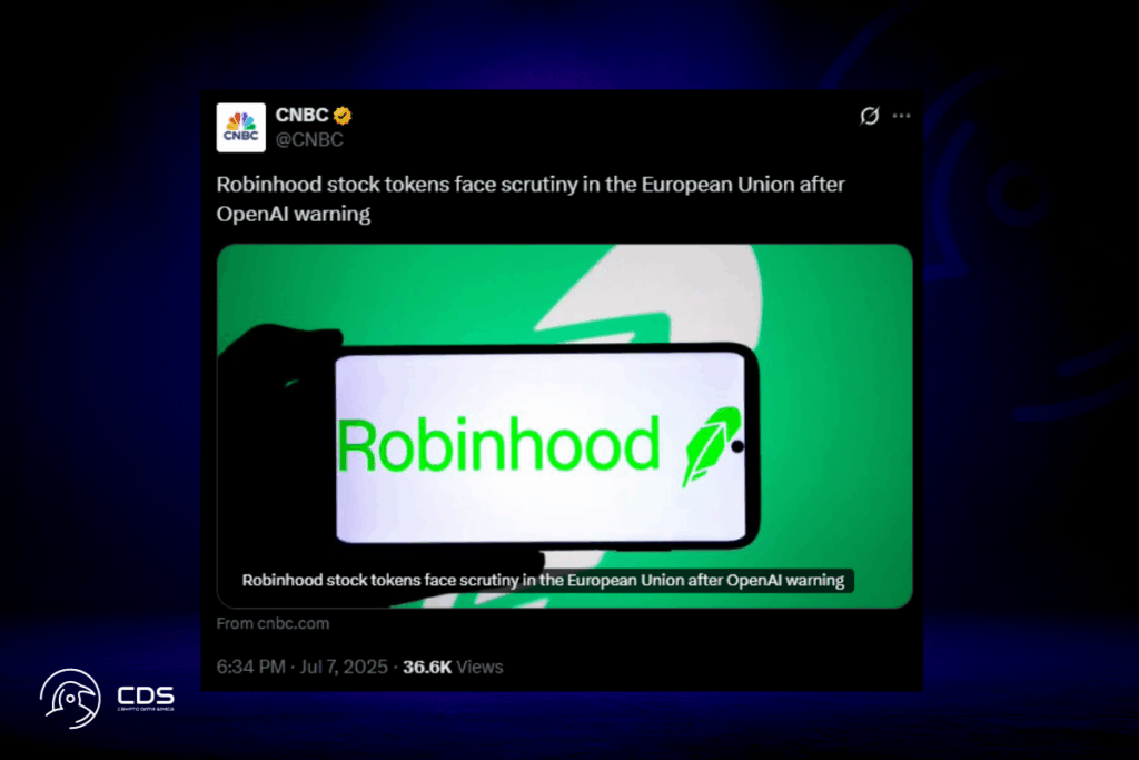 AB Düzenleyicilerinin Müdahalesiyle Cesur Robinhood Tokenleştirme Planı Eleştirilerin Odağında 1 OpenAI'nin Tepkisi ve AB'nin Baskısı Nedeniyle Cesur Robinhood Tokenleştirme Planı Durakladı