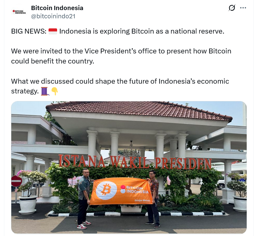BTC Haberleri - Endonezya Bitcoin’i Ulusal Rezerv Olarak Değerlendiriyor!