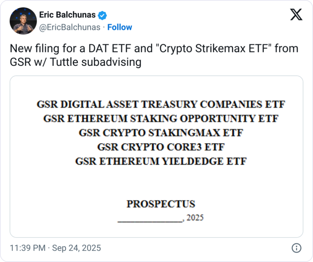 GSR Kripto ETF’lerle Wall Street’i Sallayacak mı?