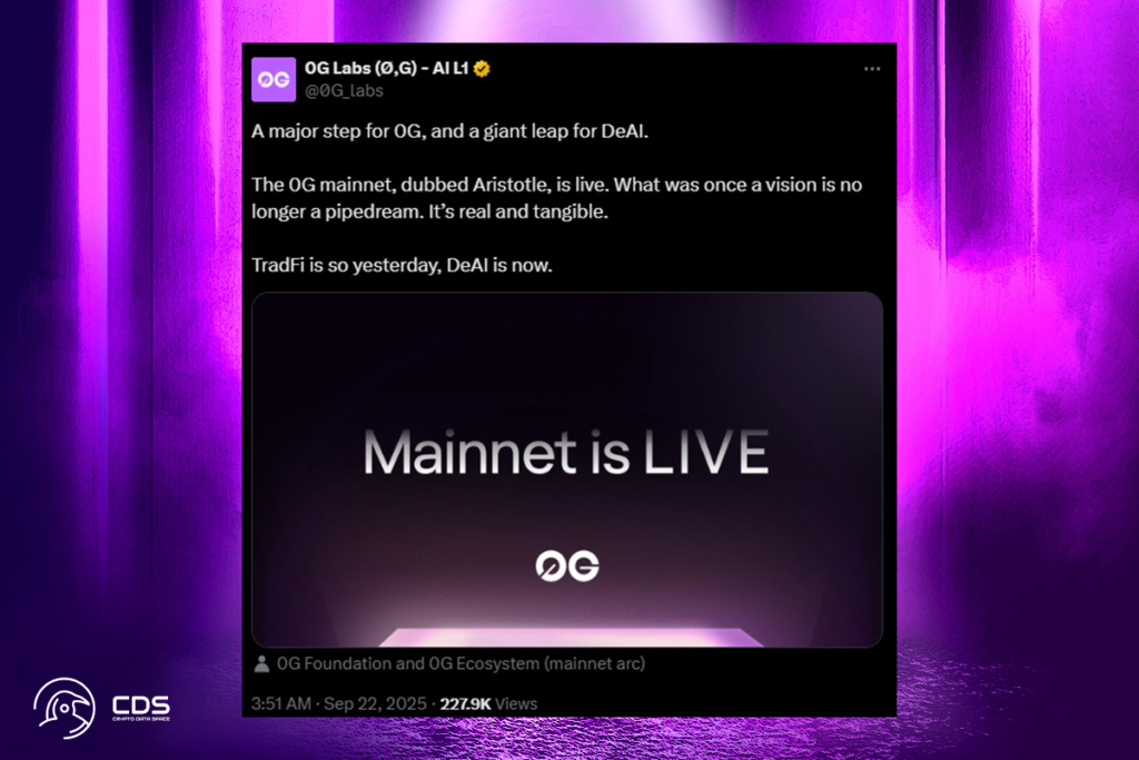 Merkeziyetsiz Yapay Zeka Atılımı: 0G Labs Aristotle Mainnet’i Yayında