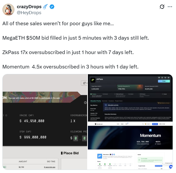 Kriptoda Yeni Çılgınlık: zkPass, MegaETH ve Momentum Satışlarında Rekor Talep!