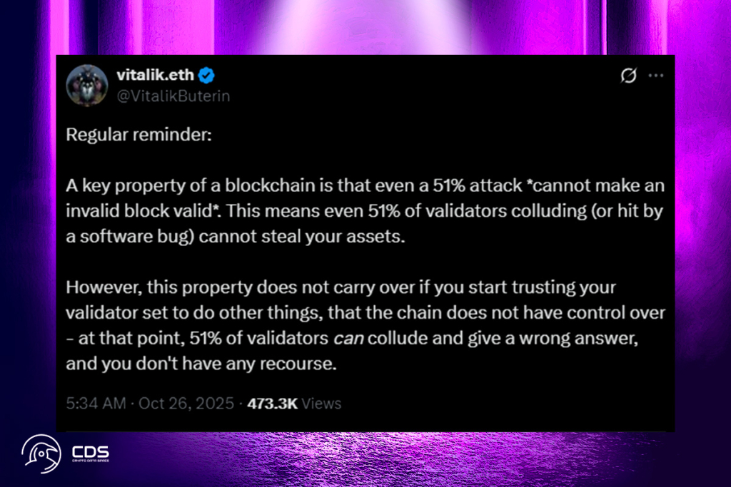Buterin: “Ethereum Layer-2’ler 51% Saldırılarına Karşı Güçlü”
