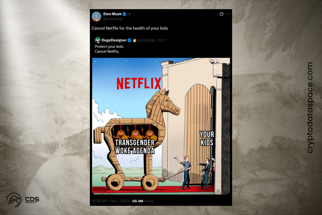 Elon Musk Netflix’i Hedef Aldı: “Çocuklarınız İçin Netflix’i İptal Edin”