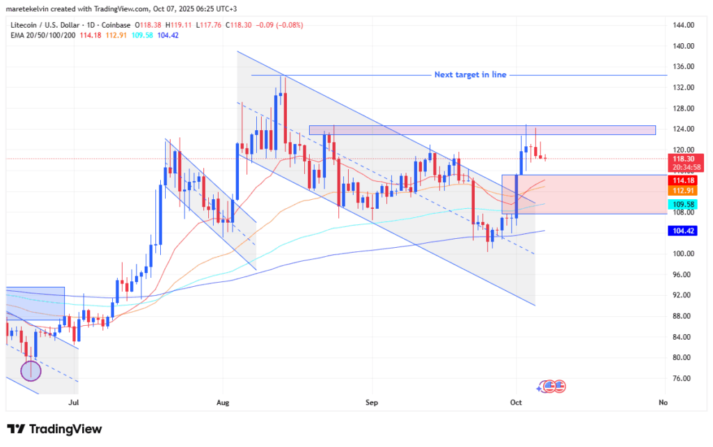 Litecoin 115 Dolar Desteğinde Güç Kazanıyor