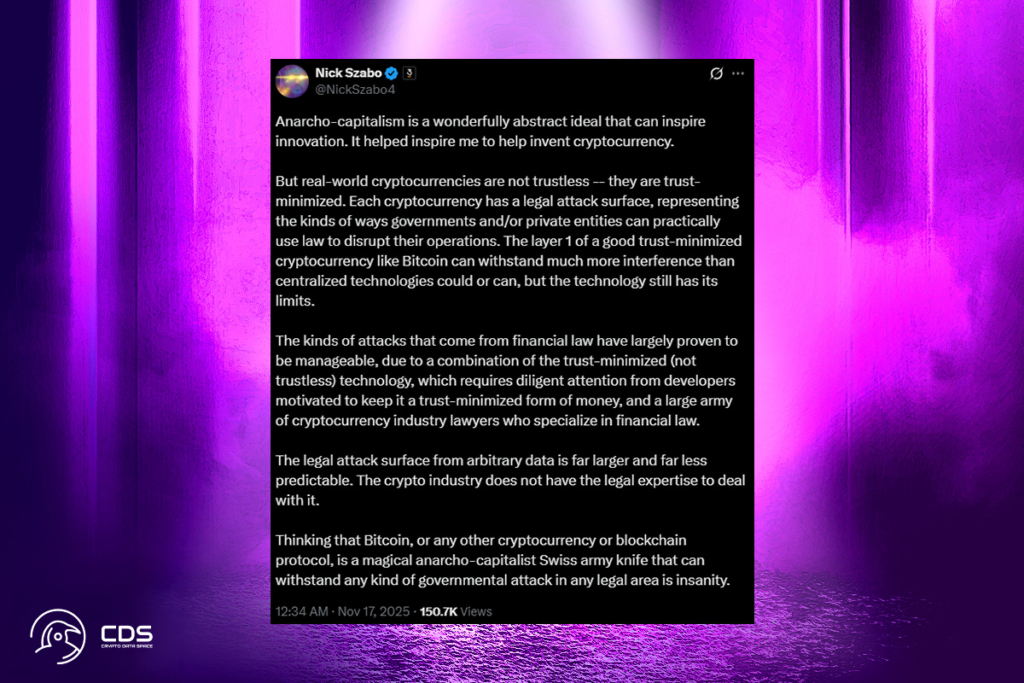 Bitcoin Tehdit Altında: Szabo, Ağ Zafiyetleri ve Hukuki Riskleri Gündeme Getirdi