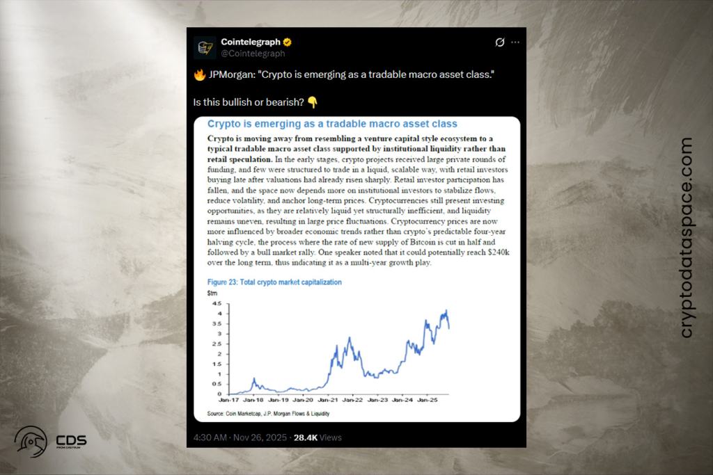 JPMorgan: Kurumsal Likidite Kripto Piyasasını Dönüştürüyor