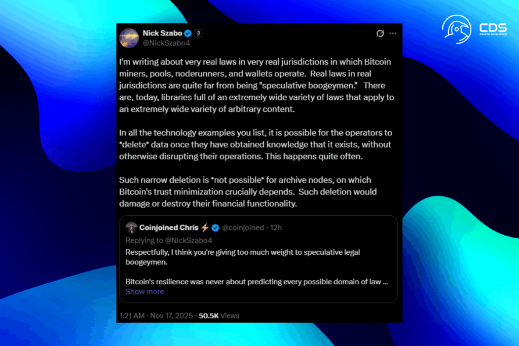 Szabo, Madenciler ve Node Operatörleri Üzerindeki Baskı Potansiyeline Dikkat Çekti