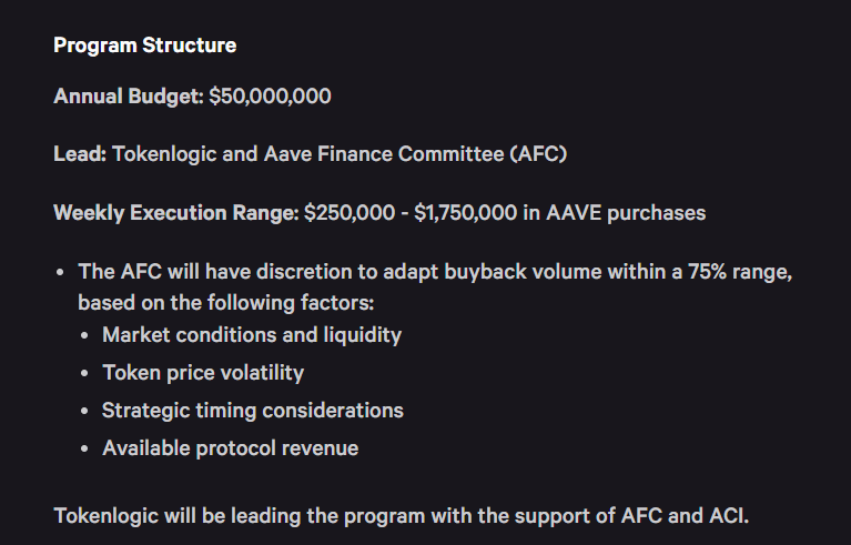 AAVE, Yıllık 50 Milyon Dolarlık Geri Alım Programını Onayladı