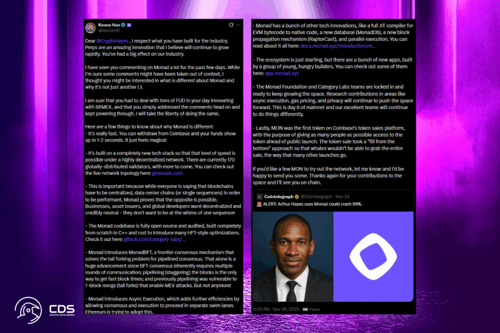 Monad CEO’su ile Arthur Hayes Arasında Token Değeri Tartışması