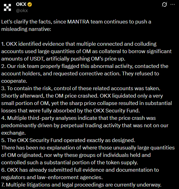 Yatırımcılar Mantra OM’un Çöküşünü ve Layer 1 Geçişini İzliyor